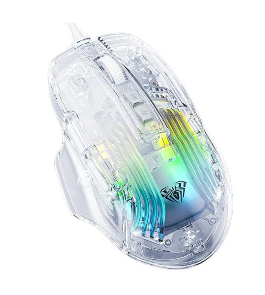 Проводная игровая мышь Aula S80 Transparent RGB