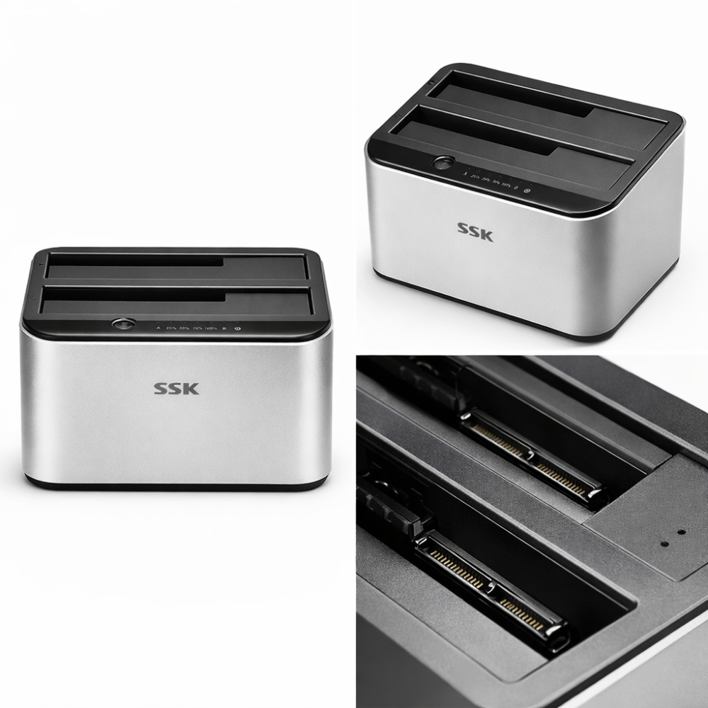Док-станция для жестких дисков SSK 2.5/3.5 SATA HDD/SSD Dual Bay