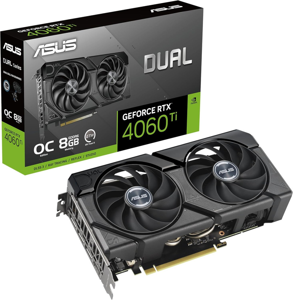 Видеокарта ASUS Dual GeForce RTX 4060 Ti OC Edition 8GB GDDR6