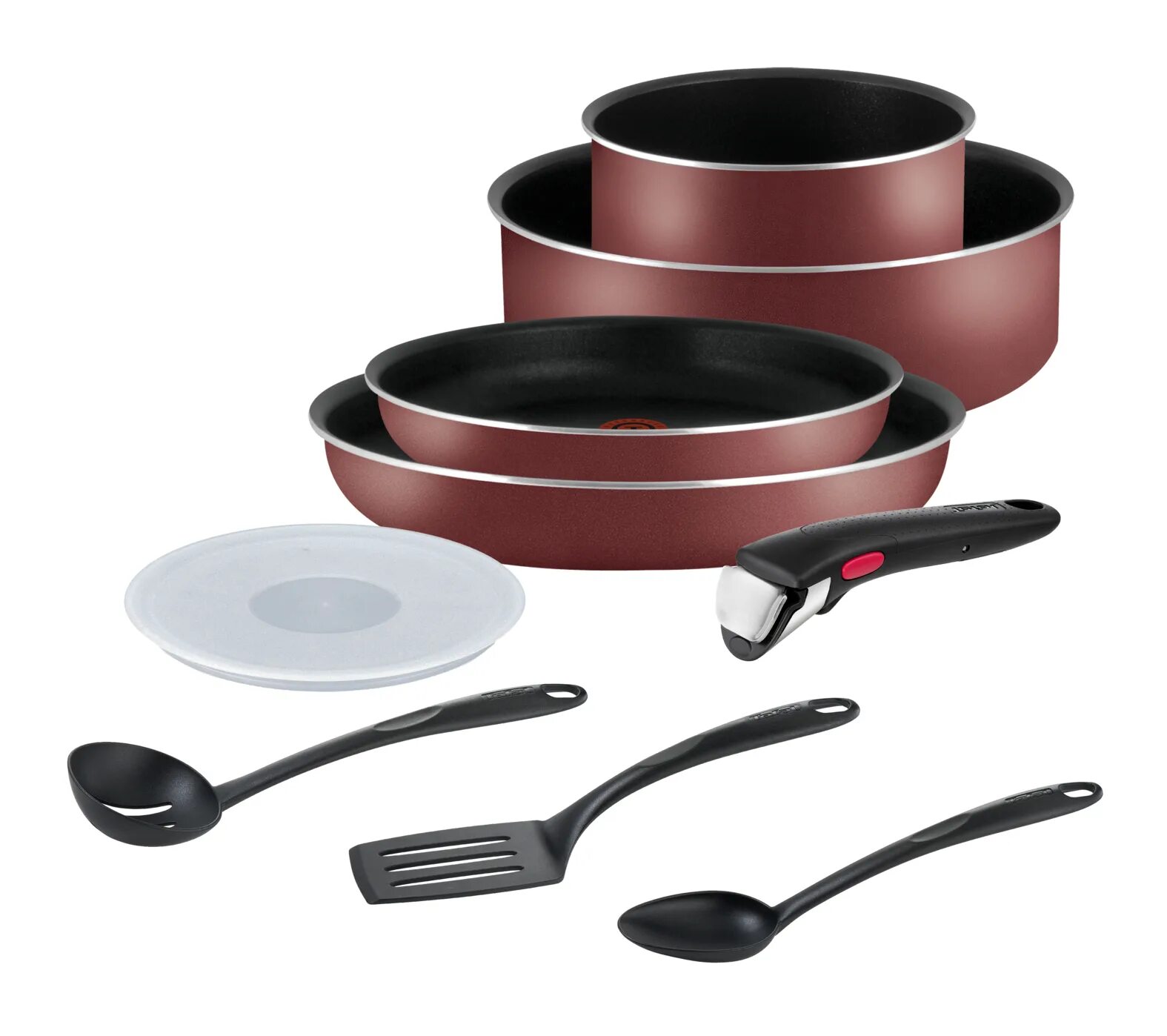 Набор сковород TEFAL 9 SET RED