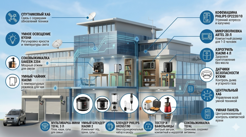 Бытовая техника для маленькой кухни в Таджикистане: топ-10 компактных моделей 2026