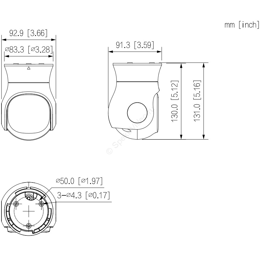 Камера поворотная HDCVI Dahua PT DH-HAC-PT1500AP-IL-A-0280B