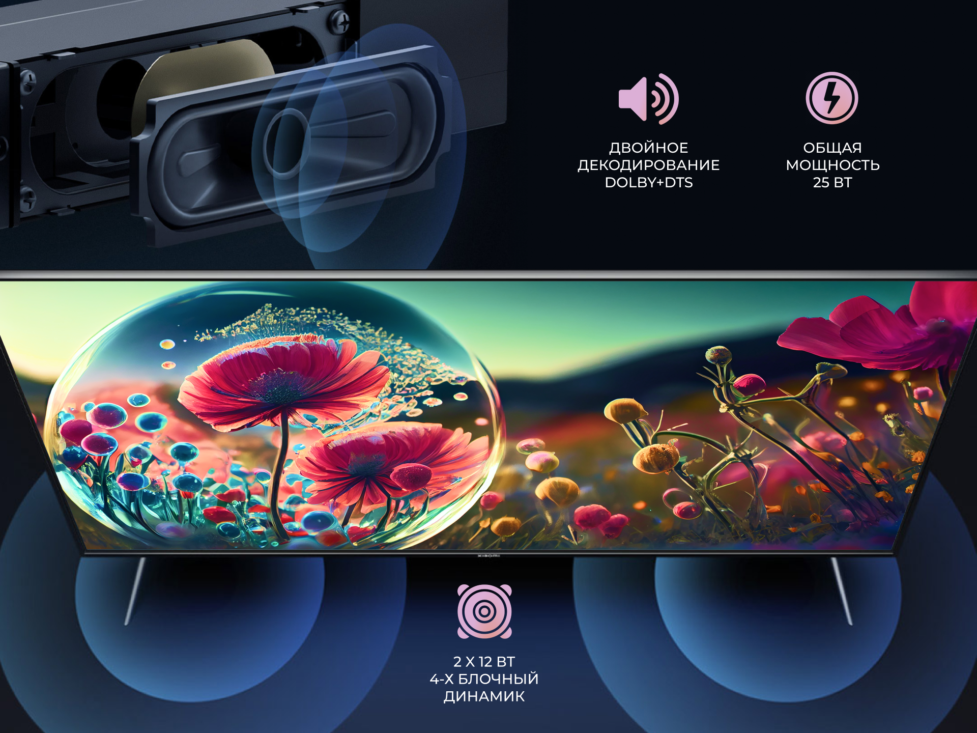 Телевизор Xiaomi Mi TV 65 L65M7-ES 4K UHD Smart TV | HDR10+, Dolby Vision, MEMC, Android, 2/32 ГБ