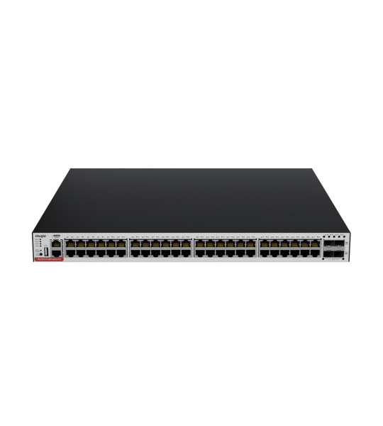 Коммутатор Ruijie RG-S5310-48GT4XS-P-E | 48 PoE+ портов, 4 10G uplink, L3, управление, VSU, до 1480Вт питания