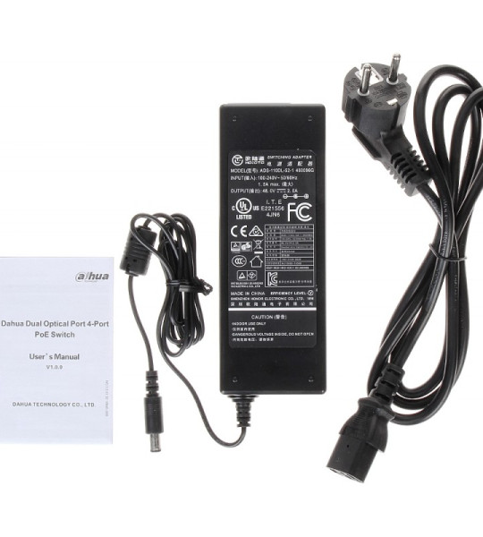 POE коммутатор Dahua PFS3206-4P-96 21000 Base-X, 110-1000 Base-T Hi-PoE, 3*10/100 Base-T PoE+/PoE