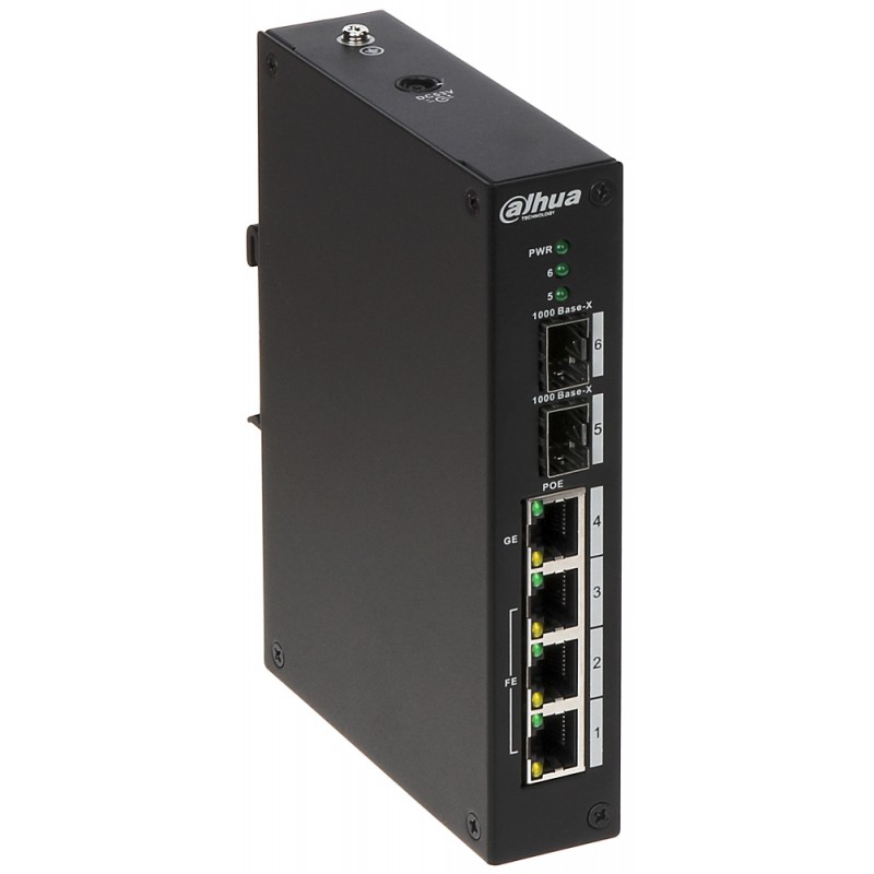 POE коммутатор Dahua PFS3206-4P-96 21000 Base-X, 110-1000 Base-T Hi-PoE, 3*10/100 Base-T PoE+/PoE