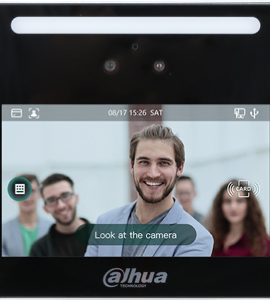 Терминал учёта рабочего времени с распознаванием лиц Dahua ASA3213GL‑MW, 2‑канальный