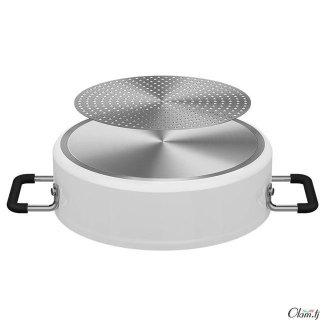 Кастрюля‑сковорода  для индукционной плиты Xiaomi Mijia GJT02CM (white) — 4 л, антипригарное покрытие
