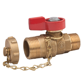 Кран шаровой выпускной Giacomini R248M нар./нар. резьба с ручкой-бабочкой