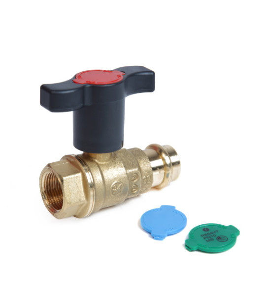 Кран шаровой Giacomini R854VT вн. резьба + пресс, с удлиненной ручкой