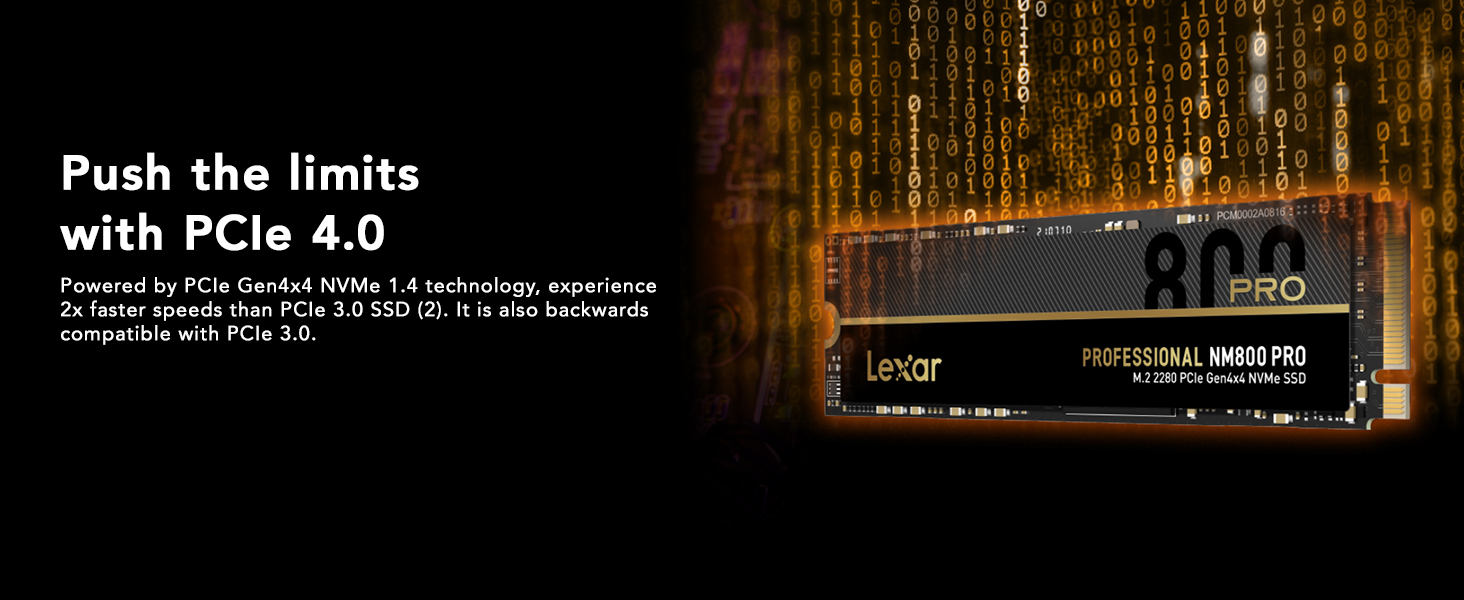 Lexar NM800 NVMe M.2 1TB SSD (до 7500MB/s)