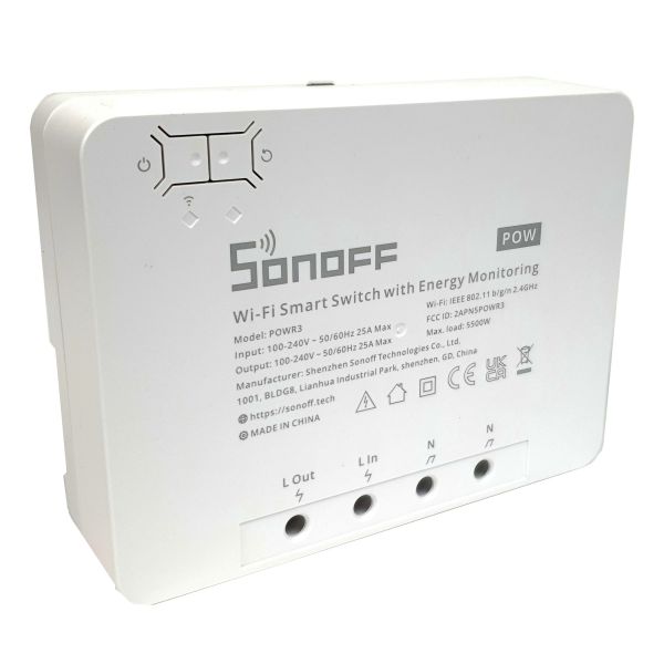 SONOFF POWR3 Wi-Fi Smart Switch 25A/5500W