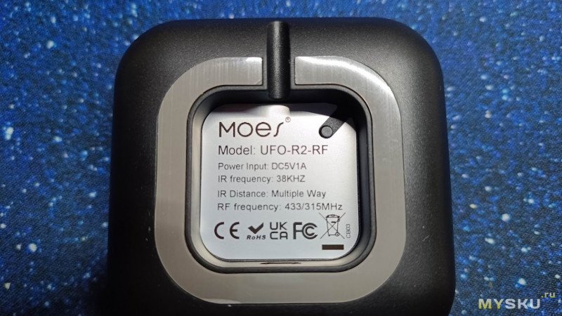 MOES UFO-R2-RF Infrared Remote Control/Infrared+RF Remote Control; (TV/Air Conditioning/Fan