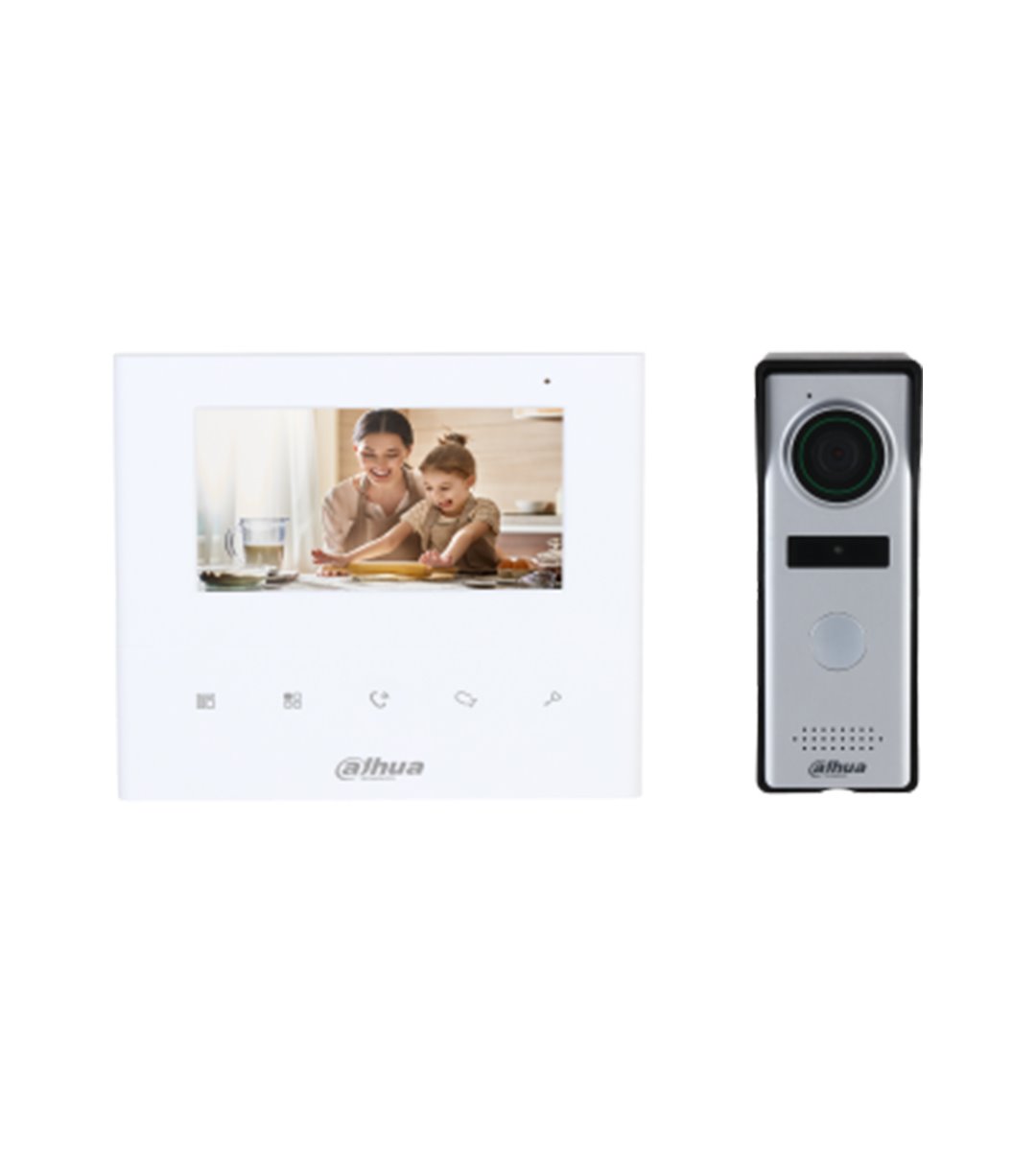Аналоговый видеодомофон Dahua DHI‑KTA04 Kit, комплект