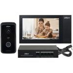 IP видеодомофон Dahua KTP02 Kit комплект, 2‑канальный, PoE, 1080p, Fingerprint + RFID