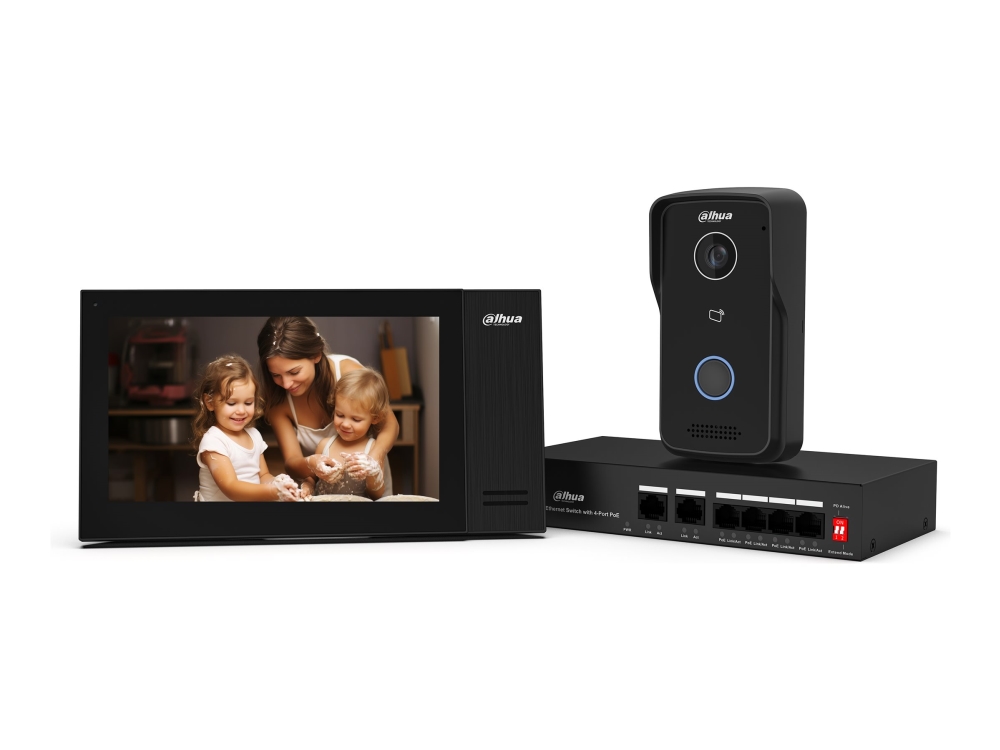 IP видеодомофон Dahua KTP03 Kit комплект, 2‑канальный, PoE, 1080p, RFID + Bluetooth