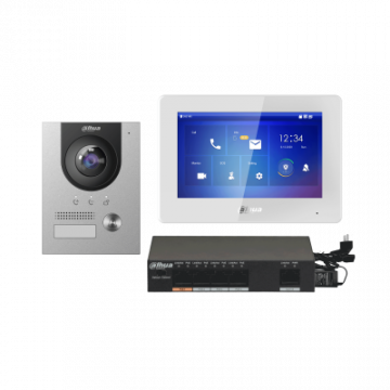 IP видеодомофон Dahua KTP04(S) Kit комплект, 2‑канальный, PoE, 1080p, RFID
