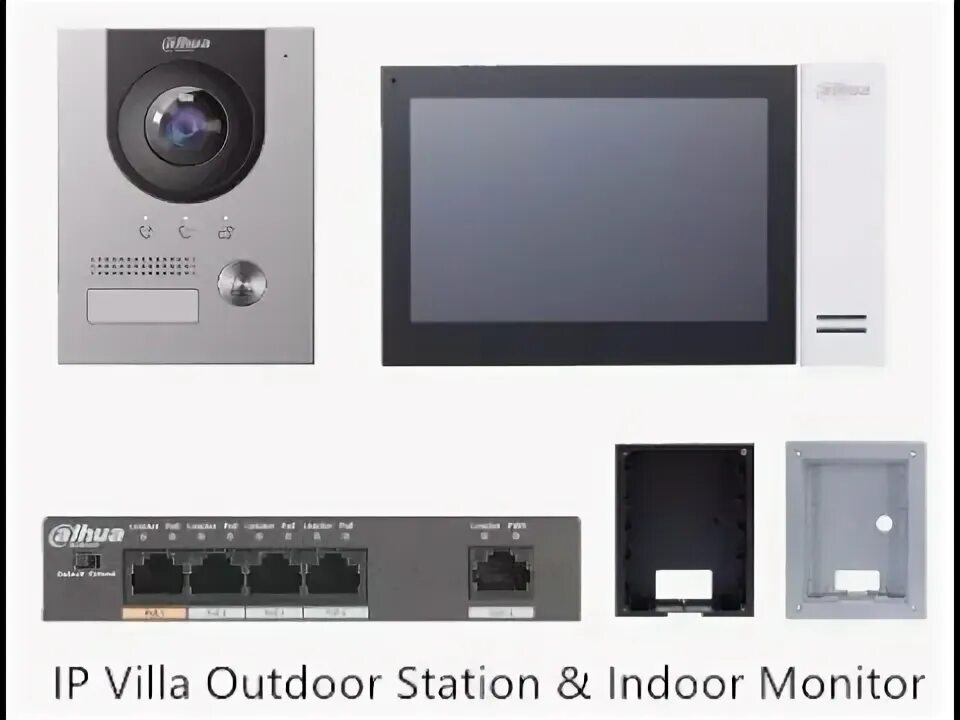 IP видеодомофон Dahua KTW01 (Kit) 2‑канальный, PoE, 1080p, RFID