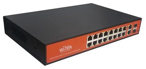 СВИTЧ Wi-Tek WK-PS320GF 100/1000Mb 16p POE+2p uplink Gb