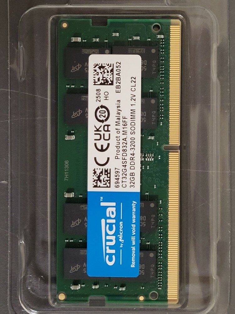 Crucial 32gb /3200