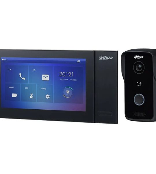 IP Видеодомофон Dahua DHI-KTP02/DHI-VTO2111D-P-S3/DHI-VTH2421FB-P комплект