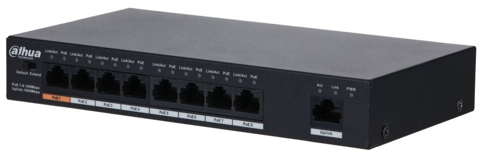 POE коммутатор Dahua DH-PFS3009-8ET1GT-96
