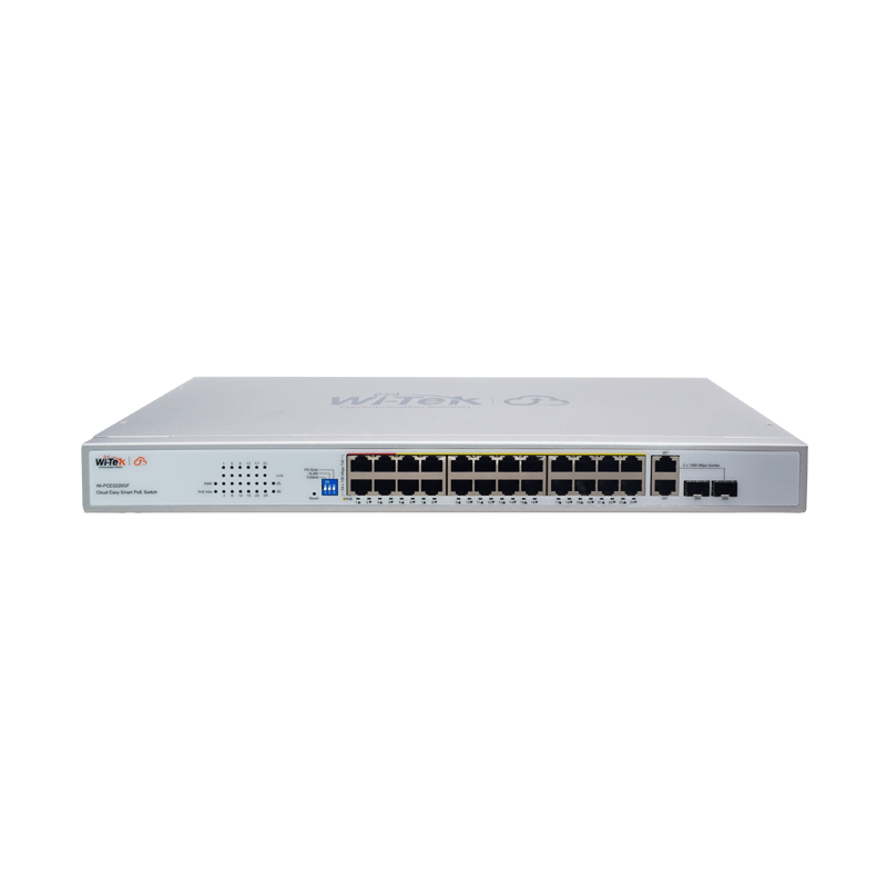 Коммутатор PoE Wi-Tek WI-PCES226GF 24PoE+2SFP 100Mbps