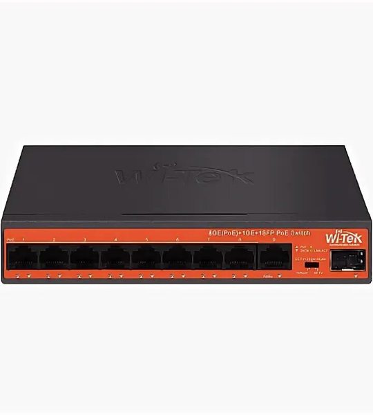 Коммутатор PoE Wi-Tek WI-PS309GFH 8GE+1GE+1SFP