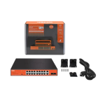 Коммутатор PoE Wi-Tek WI-PS318GFH 16GE+2SFP
