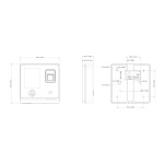 Автономный RFID‑считыватель Dahua ASI1212F, карта + пароль + отпечаток, 2‑канальный