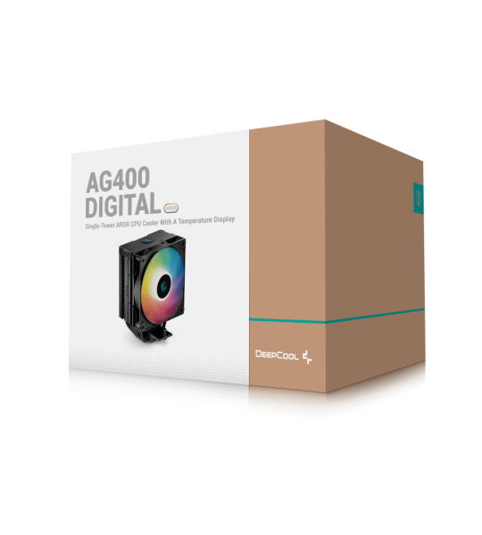 DeepCool AIR COOLER AG400 DIGITAL BK ARGB
