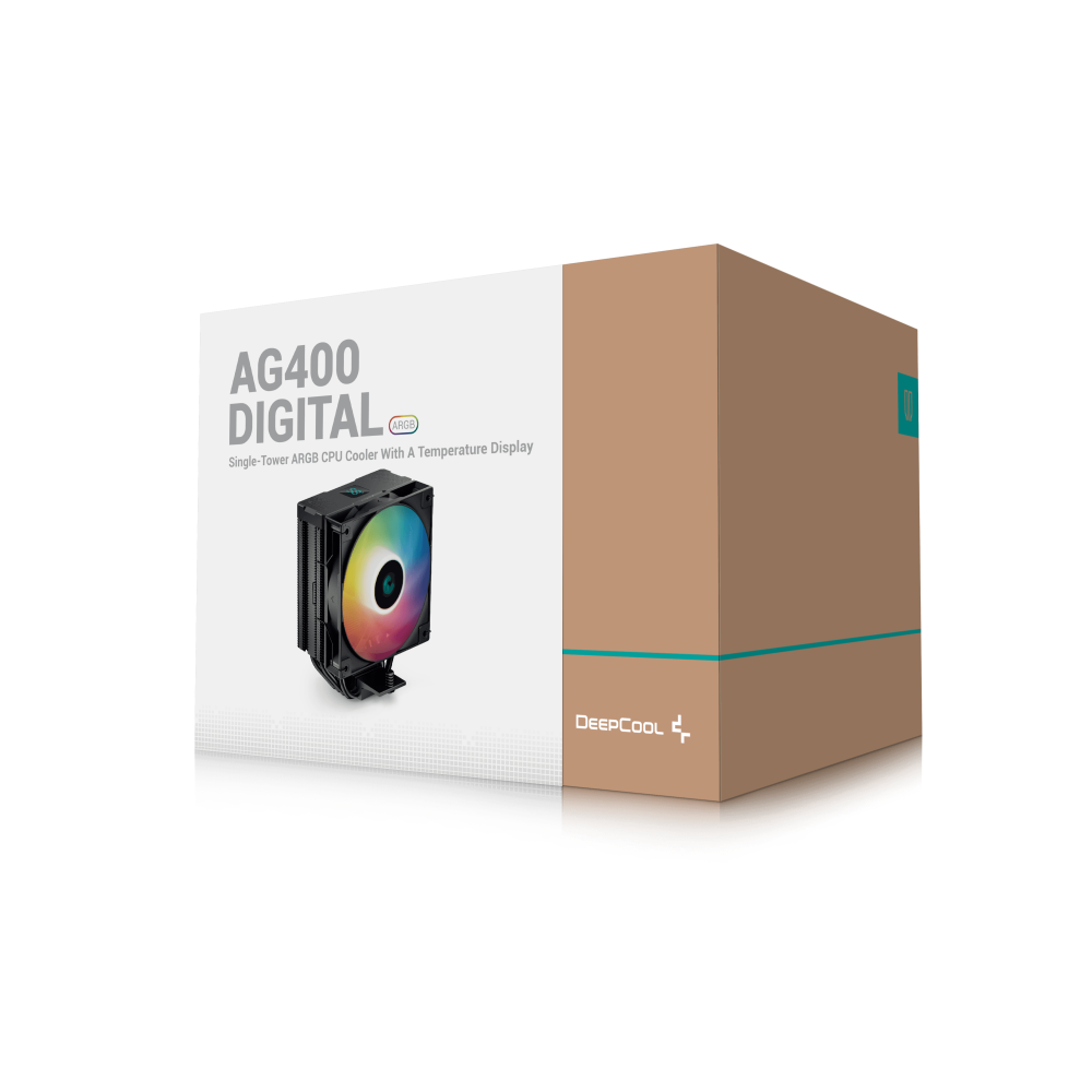 DeepCool AIR COOLER AG400 DIGITAL BK ARGB