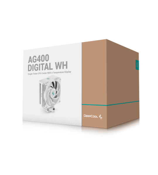 DeepCool AIR COOLER AG400 DIGITAL WH ARGB