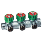 Коллектор FAR 3/4"х1/2" на 3 отвода с вентилями