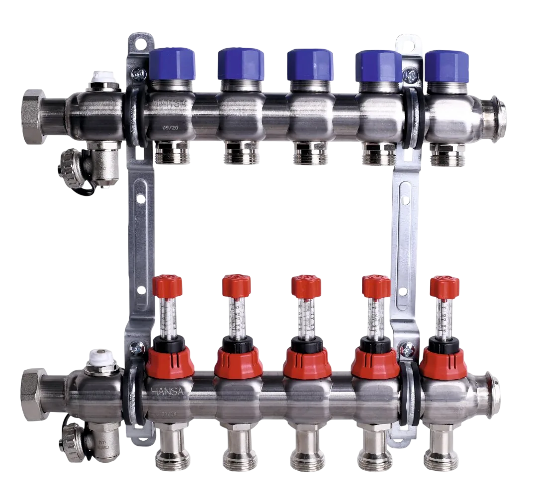 Коллектор Hansa на 2 контура с расходомерами