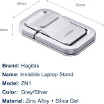 Подставка для ноутбука Hagibis ZN1 Invisible Laptop Riser Silver