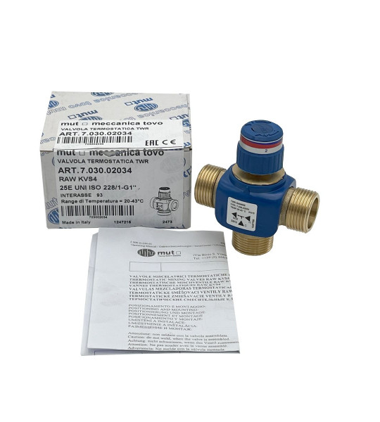 Термостатический смесительный клапан DN 25 (1") 30-60°C Kvs 4