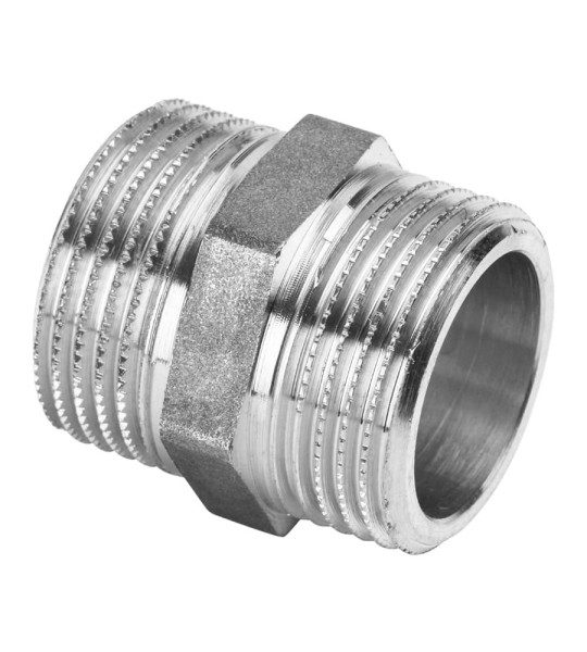 Ниппель 1" латунный никелированный General Fittings 260000N101000H