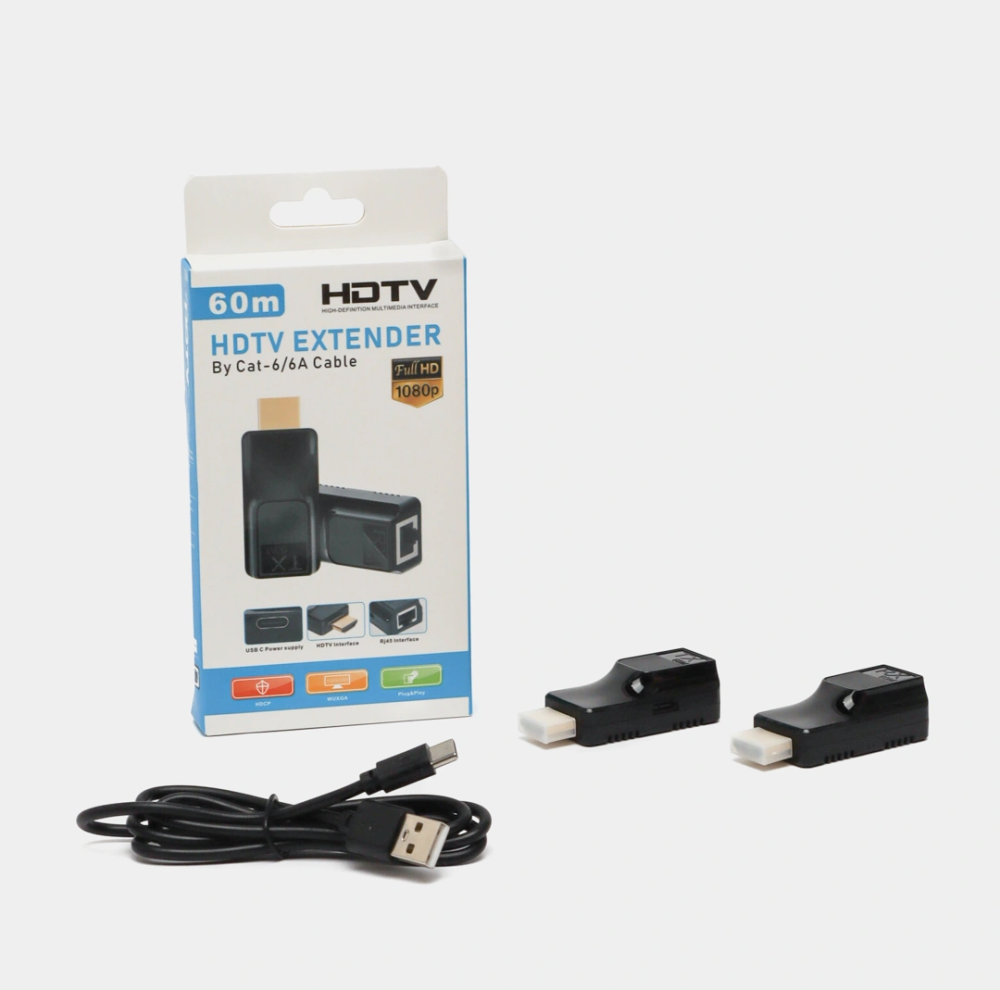 Адаптер-удлинитель HDMI по витой паре (RJ45) TX/RX