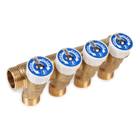 Коллектор сантехнический Giacomini R585C с вентилями