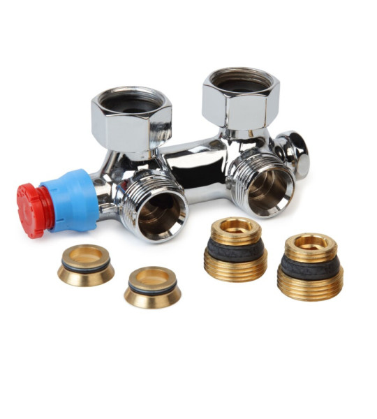 Узел нижнего подключения угловой термостатический Giacomini T386T