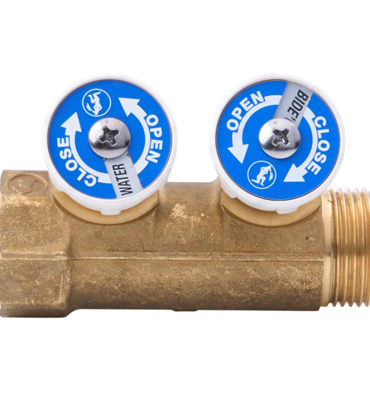 Коллектор вентильный Giacomini 3/4" х 1/2" на 2 выхода