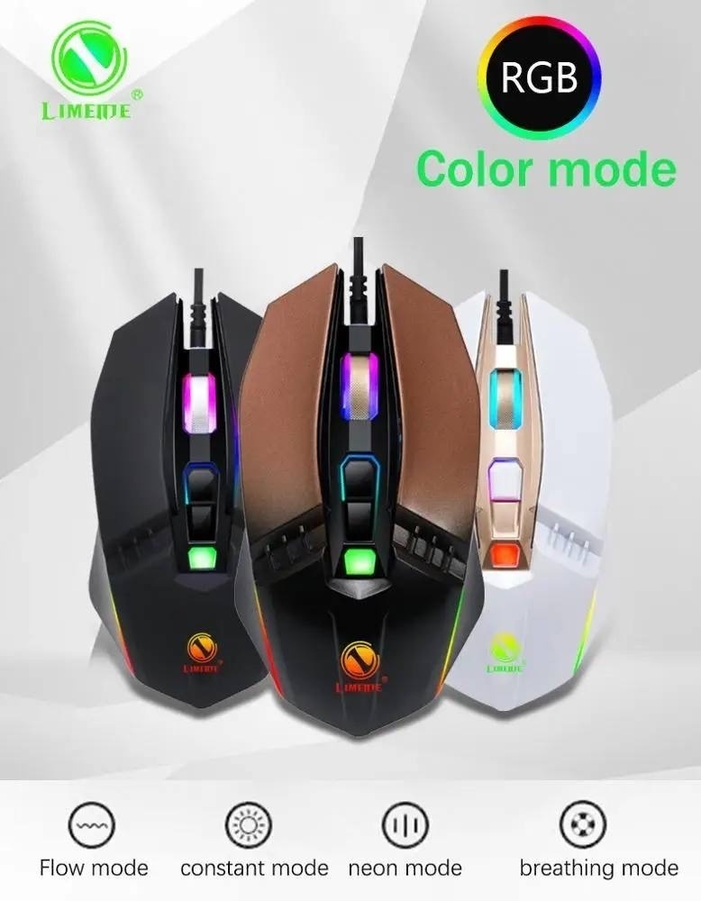 Игровая мышь JERTECH RUMBLE JR800 — 2400 DPI, 6 кнопок, RGB подсветка, USB, для ПК и ноутбуков