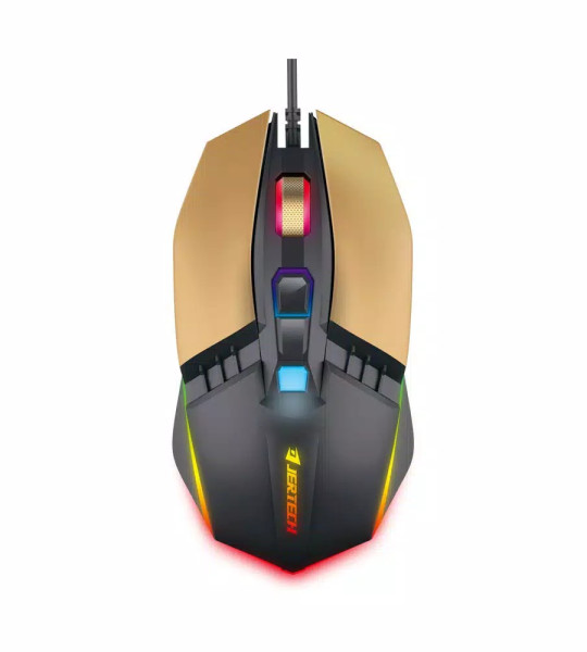 Игровая мышь JERTECH RUMBLE JR800 — 2400 DPI, 6 кнопок, RGB подсветка, USB, для ПК и ноутбуков