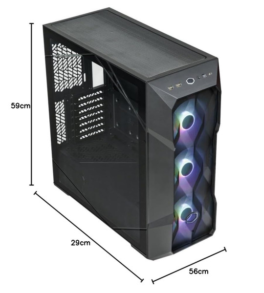 Cooler Master TD500 Mesh V2 – Mid‑Tower, 3 ARGB Fan, Type-C, PWM/ARGB хаб, съёмная верхняя панель, 360 мм СЖО