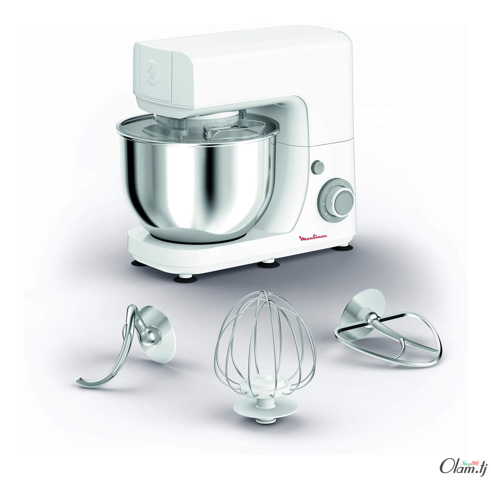 Кухонный комбайн Moulinex Masterchef QA150127 | 4.8 L, 800 W, 6 скоростей, Серебристый/Белый