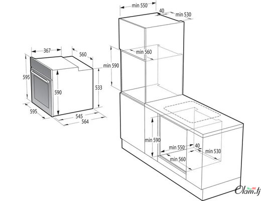 Духовой шкаф Gorenje BOSX6737E03B 77 л, Быстрый нагрев, ExtraSteam, конвекция, гриль, черный
