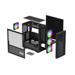 DeepCool CH560 DIGITAL – mid‑tower корпус ATX/E‑ATX, 3×140 мм ARGB‑вентиляция, гибридное стекло + LED‑экран, USB‑C
