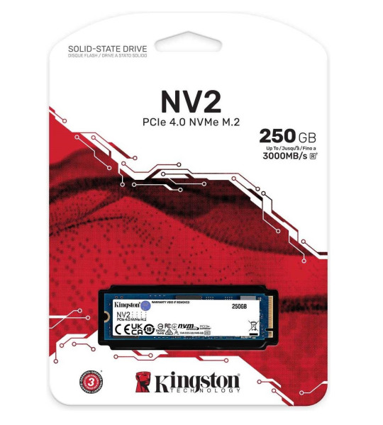 Kingston NV2 250 ГБ NVMe M.2 2280 PCIe 4.0 / до 3000/1300 МБ/с