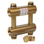 Блок латунного коллектора для котельной R586